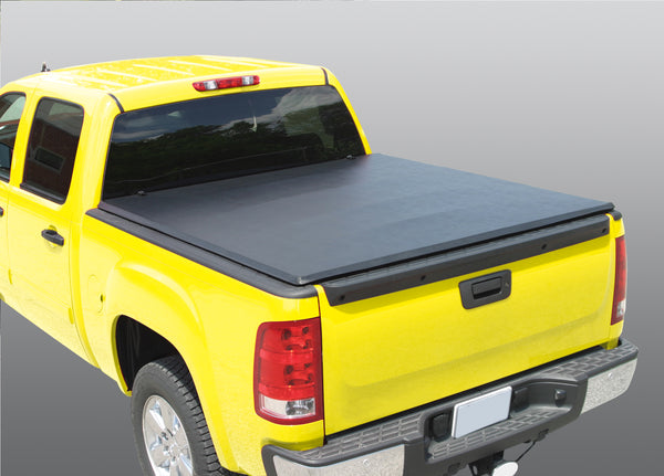 Black Series Soft Tri-Fold Tonneau Cover for (2016-2022) Toyota Tacoma and  GMC/Chevy Canyon/Colorado (2004-2022)